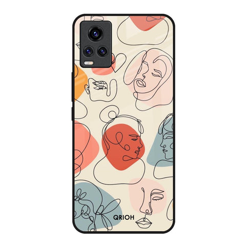 Abstract Faces Glossy Case for Vivo V20