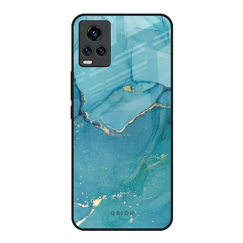 Blue Golden Glitter Glossy Case for Vivo V20