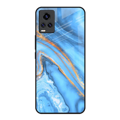 Vibrant Blue Marble Glossy Case for Vivo V20