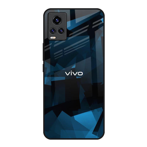 Polygonal Blue Box Glossy Case For Vivo V20