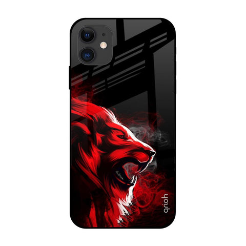 Red Angry Lion Glossy Case for Apple iPhone 12