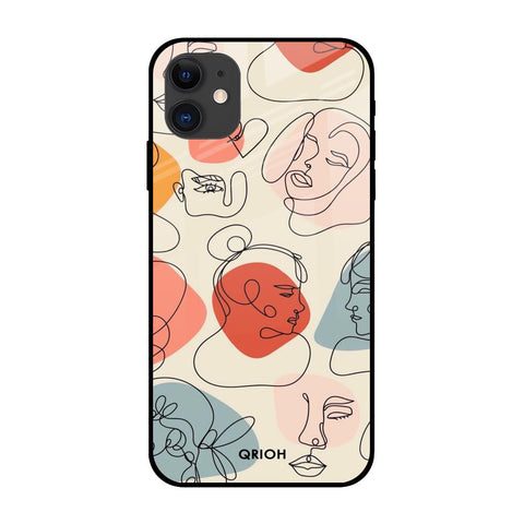 Abstract Faces Glossy Case for iPhone 12