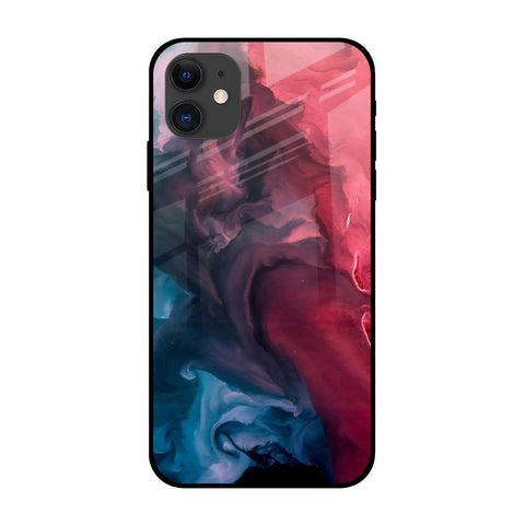 Blue & Red Smoke Glossy Case for iPhone 12