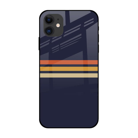 Tricolor Stripes Glossy Case For iPhone 12