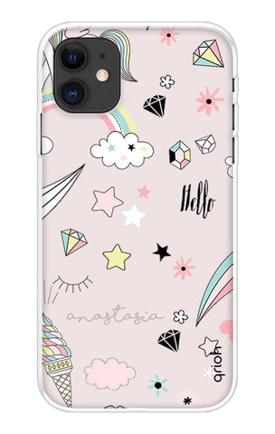 Unicorn Doodle Soft Cover For iPhone 12