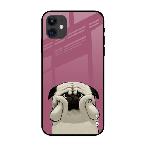Funny Pug Face Glossy Case For iPhone 12 mini
