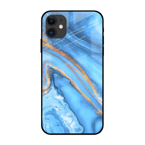 Vibrant Blue Marble Glossy Case for iPhone 12 mini