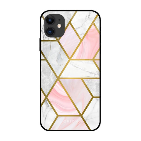 Geometrical Marble Glossy Case for iPhone 12 mini