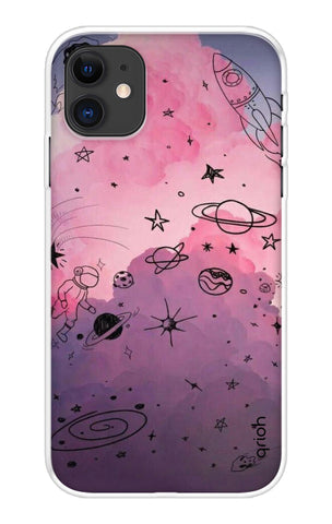 Space Doodles Art Soft Cover For iPhone 12 mini