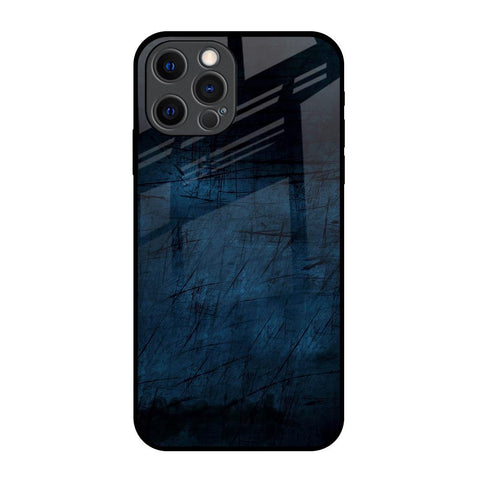 Dark Blue Grunge Glossy Case for iPhone 12 Pro