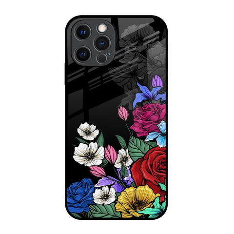 Rose Flower Bunch Art Glossy Case for iPhone 12 Pro
