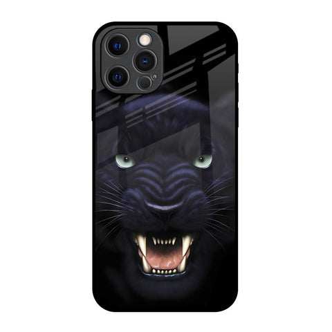 Angry Black Leopard Glossy Case for iPhone 12 Pro