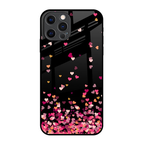 Heart Rain Fall Glossy Case For iPhone 12 Pro