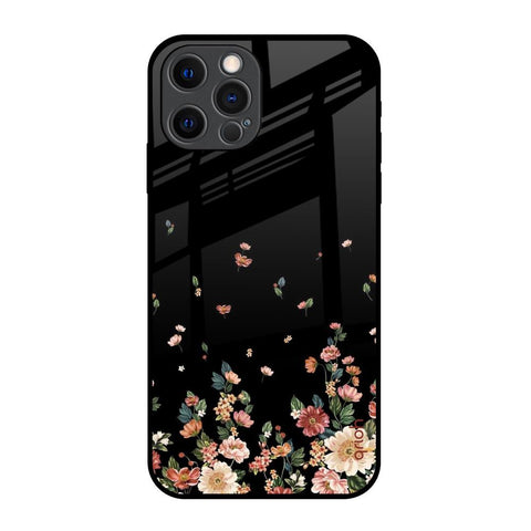 Floating Floral Print Glossy Case for iPhone 12 Pro