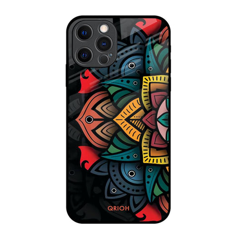 Retro Gorgeous Flower Glossy Case for iPhone 12 Pro