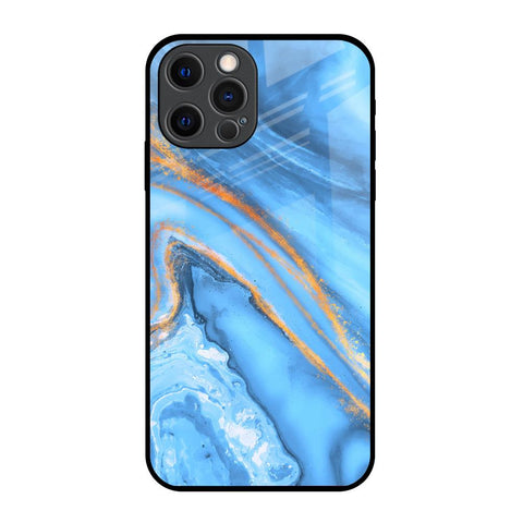 Vibrant Blue Marble Glossy Case for iPhone 12 Pro
