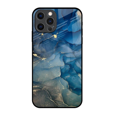 Blue Cool Marble Glossy Case for iPhone 12 Pro