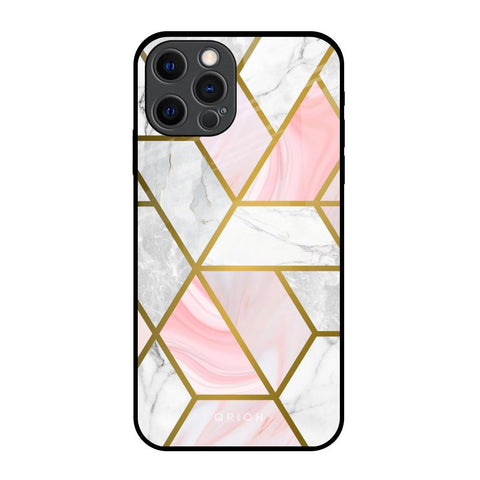 Geometrical Marble Glossy Case for iPhone 12 Pro