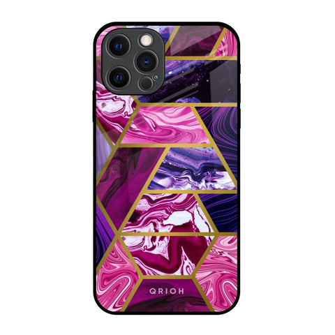Electroplated Geometric Marble Glossy Case for iPhone 12 Pro