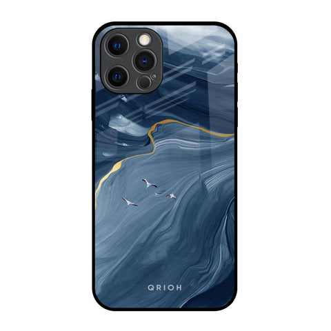 Deep Ocean Marble Glossy Case for iPhone 12 Pro