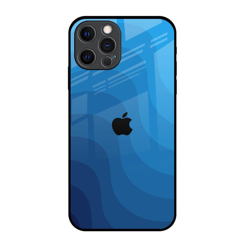 Blue Wave Abstract Glossy Case for iPhone 12 Pro