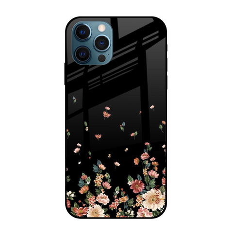 Floating Floral Print Glossy Case for Apple iPhone 12 Pro