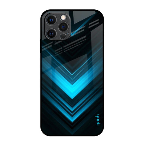 Vertical Blue Arrow Glossy Case For iPhone 12 Pro Max