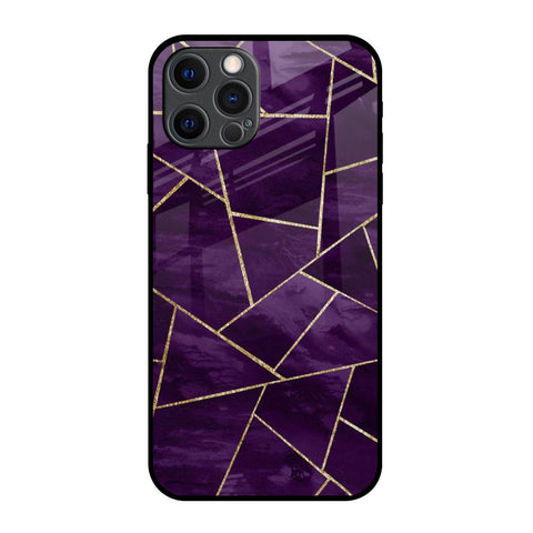 Geometric Purple Glossy Case For iPhone 12 Pro Max