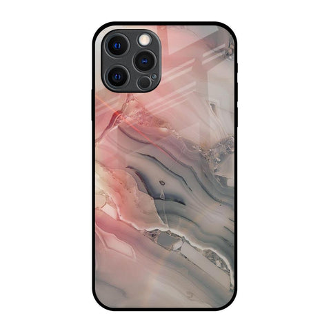 Pink And Grey Marble Glossy Case For iPhone 12 Pro Max