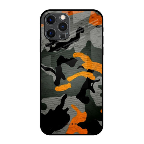 Camouflage Orange Glossy Case For iPhone 12 Pro Max