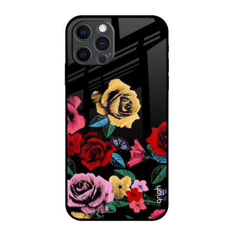 Floral Decorative Glossy Case For iPhone 12 Pro Max