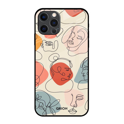 Abstract Faces Glossy Case for iPhone 12 Pro Max