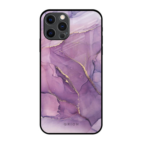 Purple Gold Marble Glossy Case for iPhone 12 Pro Max