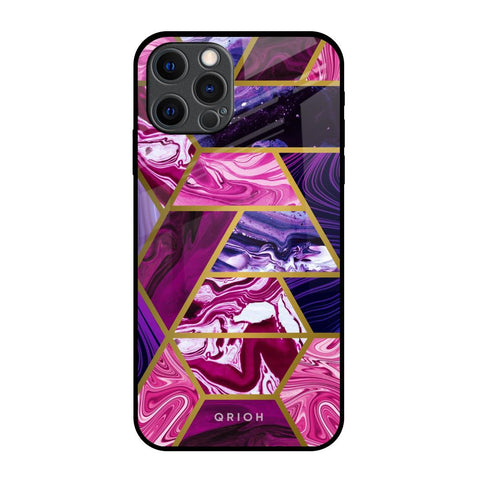 Electroplated Geometric Marble Glossy Case for iPhone 12 Pro Max