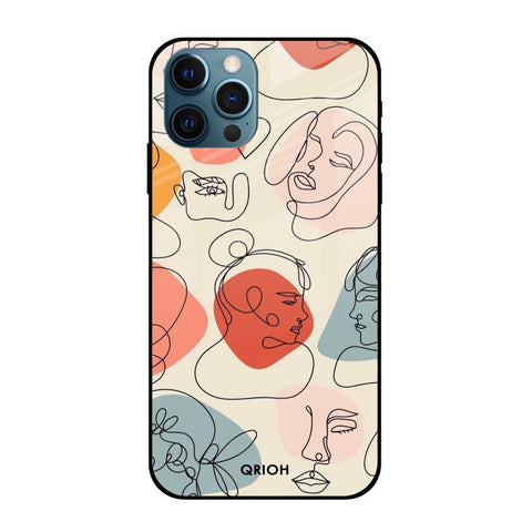 Abstract Faces Glossy Case for Apple iPhone 12 Pro Max