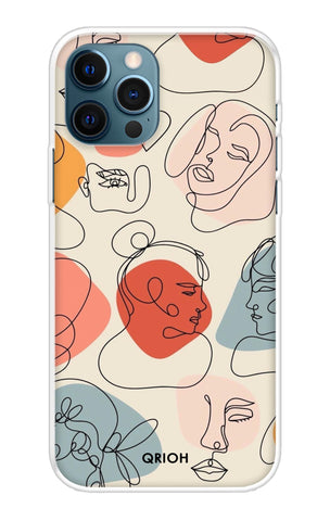 Abstract Faces Soft Cover for iPhone 12 Pro Max