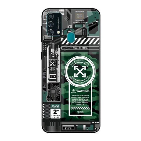Green Camo Circuit Glossy Case for Samsung Galaxy F41