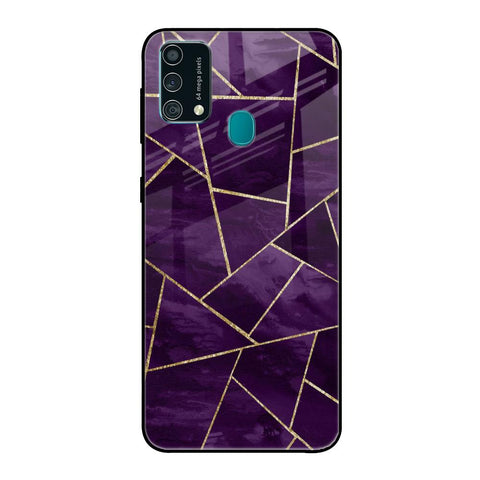 Geometric Purple Glossy Case For Samsung Galaxy F41