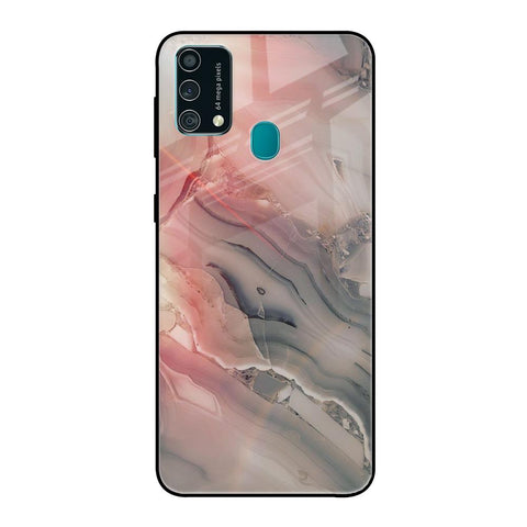 Pink And Grey Marble Glossy Case For Samsung Galaxy F41