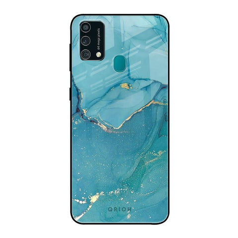 Blue Golden Glitter Glossy Case for Samsung Galaxy F41