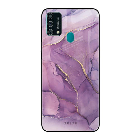Purple Gold Marble Glossy Case for Samsung Galaxy F41