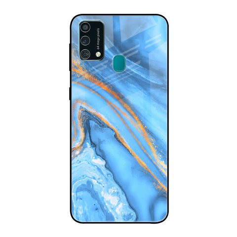 Vibrant Blue Marble Glossy Case for Samsung Galaxy F41