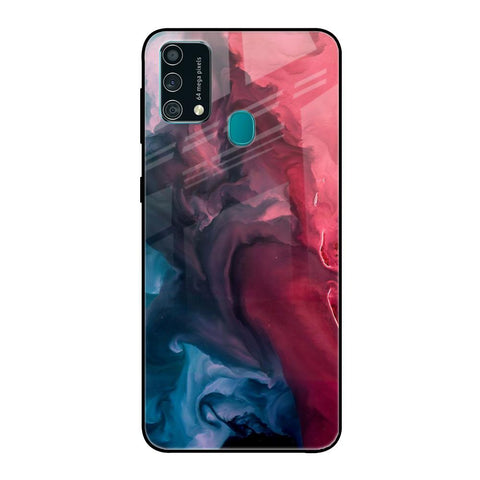 Blue & Red Smoke Glossy Case for Samsung Galaxy F41