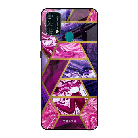 Electroplated Geometric Marble Glossy Case for Samsung Galaxy F41