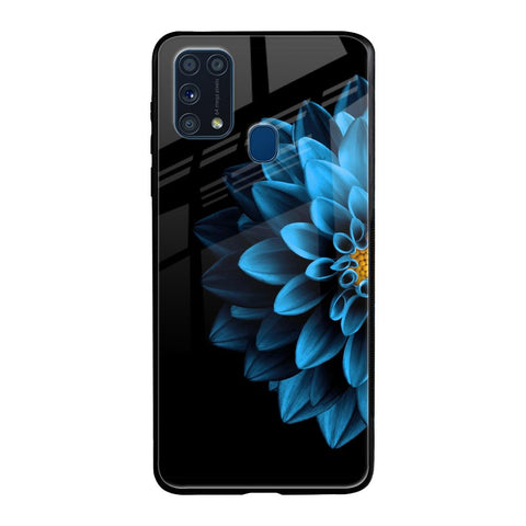 Half Blue Flower Glossy Case for Samsung Galaxy M31 Prime
