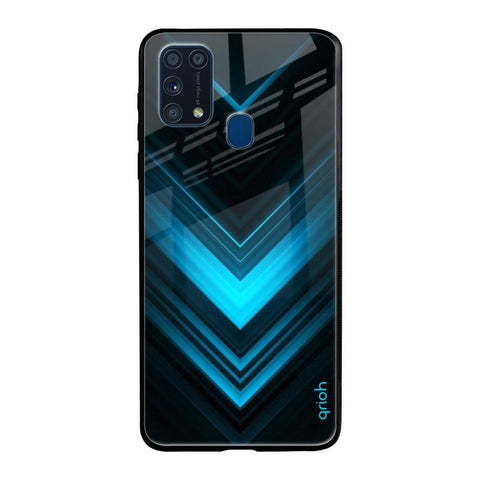 Vertical Blue Arrow Glossy Case For Samsung Galaxy M31 Prime