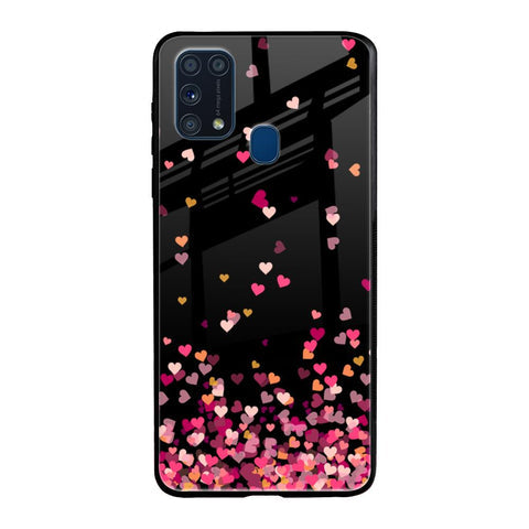 Heart Rain Fall Glossy Case For Samsung Galaxy M31 Prime