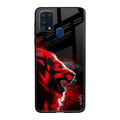 Red Angry Lion Glossy Case for Samsung Galaxy M31 Prime