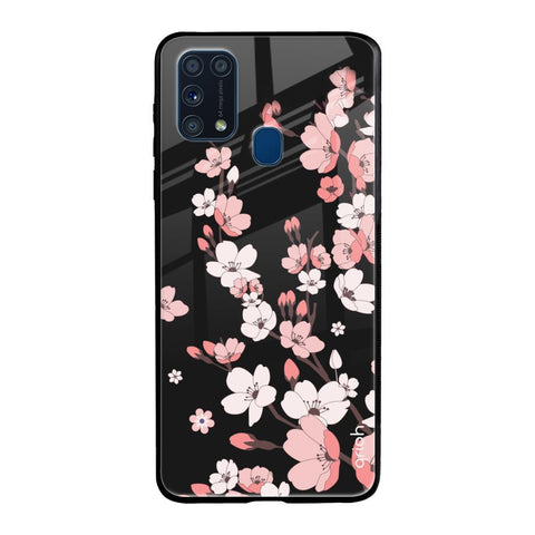 Black Cherry Blossom Glossy Case for Samsung Galaxy M31 Prime