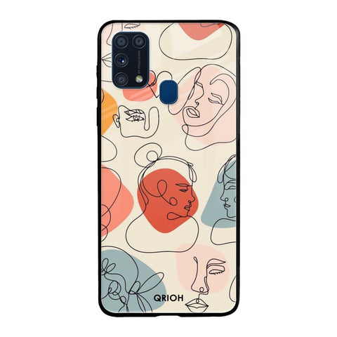 Abstract Faces Glossy Case for Samsung Galaxy M31 Prime